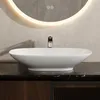 HOROW 60 x 40 cm lavabo da appoggio in Vetroceramica Ovale, Anteprima dell’immagine prodotto 5