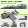 5 TLG. Schaumstoffbausteine Riesenbausteine mit Bällebad Produktbild-Vorschau 1