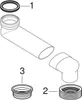 Geberit WC Etagenbogen (PVC) DN90/100, grau Produktbild-Vorschau 6