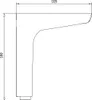 A technical drawing of a furniture leg with dimensions indicated. Podgląd zdjęcia produktu