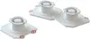 Three white plastic docking stations for a PowerCube. Produktbild-Vorschau
