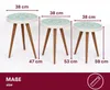 HOOZ® 3er Set Beistelltisch stapelbar & zusammenschiebbar – Produktbild-Vorschau 4