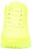 A bright yellow Skechers sports shoe is shown from the front. Voir les images du produit