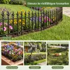COSTWAY, 10 stuks decoratieve tuinhekken, metalen Productafbeelding-voorbeeld 7