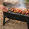 Přenosný skládací gril na dřevěné uhlí – malý kempingový Náhled obrázku produktu 6