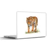 MuchoWow® Laptop Aufkleber Sticker Cover Tiger - Gras - Produktbild-Vorschau 1