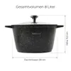 Granit Kochtopf 6L Ø26 cm Antihaft Marmorbeschichtung Produktbild-Vorschau 3