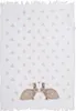 Clayre & Eef Gästehandtuch 40x66 cm Weiß Braun Baumwolle Produktbild-Vorschau 2