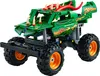 A green LEGO Technic monster truck with dragon-themed decorations. Produktbild-Vorschau