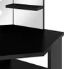 vidaXL Eck-Schminktisch mit LED Schwarz 111x54x141,5 cm Produktbild-Vorschau 10