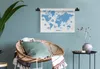 MuchoWow® Wandteppich Wandbehang Weltkarte - Blau - Einfach Produktbild-Vorschau 5