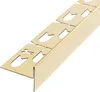 A close-up, angled view of a gold-colored metal corner profile with cutouts. Produktbild-Vorschau