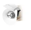 Close-up of a kitchen appliance attachment, likely a grain mill, with a white funnel and a silver grinding mechanism visible. Anteprima dell’immagine prodotto