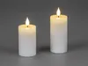 Formano LED-Wachskerze Kerze Streifen weis 5x8cm inklusive  Produktbild-Vorschau 4