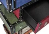 A close-up view of stacked storage drawers designed to look like vintage suitcases. Produktbild-Vorschau