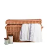 Wäscheschrank Truhe für Wäsche in Naturfarbe 70x43 H44 cm Produktbild-Vorschau 5