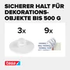 tesa 77781 Stropné háčiky na tapety a omietky Biela Obsah: Náhľad obrázku produktu 3