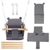 A collection of baby swing components laid out on a white background. Produktbild-Vorschau