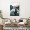 Poster - Poster ohne Rahmen - See Berg Tal - 70x100 cm - Produktbild-Vorschau 5