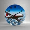 Wanduhr - Rund - Glasuhr - Passagier Flugzeug Motoren Produktbild-Vorschau 3