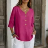 ASKSA - Chemisier en mousseline pour femme, manches 3/4, Voir les images du produit 2