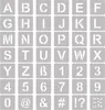 Alphabet Malschablonen Set 42 Stück, 5 cm Buchstaben & Produktbild-Vorschau 3