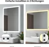 EMKE Lustro łazienkowe LED 120x60cm Lustro łazienkowe z Podgląd zdjęcia produktu 5