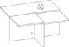 Couchtisch >Laird< in Weiß - 73x37,5x73cm (BxHxT) Produktbild-Vorschau 3