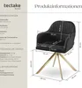 tectake® Samt-Drehstuhl Lona gepolstert 56 x 59 x 81 cm Produktbild-Vorschau 5