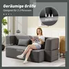 HOMCOM 2-Sitzer-Schlafsofa aus Schaumstoff mit breiten Produktbild-Vorschau 6