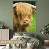 MuchoWow® Wandteppich Wandbehang Schottisches Hochlandrind Produktbild-Vorschau 4