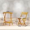 Outsunny Balkonmöbel Set 3 teiligHolz klappbar Gartenmöbel Produktbild-Vorschau 3