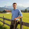 Trachtenhemd Edelweiß-Stickerei stehkragen 100% Baumwolle, Produktbild-Vorschau 5