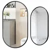 Specchio ovale da bagno con cornice nera 75x40 cm Anteprima dell’immagine prodotto 1