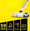 A close-up shot of a floor cleaning device with noise level comparisons to other appliances. Anteprima dell’immagine prodotto
