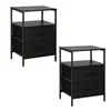 Relaxdays, set di 2 comodini, con 2 cassetti e ripiani, Anteprima dell’immagine prodotto 10