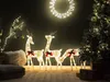 BELIANI Outdoor LED Weihnachtsbeleuchtung Weiß Metall Produktbild-Vorschau 2