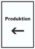 Produktion Schild mit Text und Richtungspfeil links Produktbild-Vorschau 1