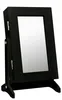 A black jewelry box with a mirror on a white background. Produktbild-Vorschau