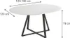 Vicco Esstisch Loyd, 120 x 120 cm ausziehbar, Weiß/Schwarz Produktbild-Vorschau 3