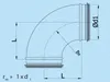 Wickelfalz 90° Bogen mit Lippendichtung : Ø 160 System: Ø Produktbild-Vorschau 2