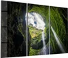 DEQORI Glasbild Echtglas 3x50x100 cm 'Höchster Wasserfall Produktbild-Vorschau 1