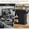 Isola da cucina Merax con piano di lavoro ribaltabile, Anteprima dell’immagine prodotto 11