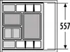 A diagram of a kitchen waste sorting system. Produktbild-Vorschau