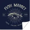 MuchoWow® Poster Jahrgang - Fisch - Text 50x50 cm - Produktbild-Vorschau 1