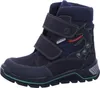 A single blue winter boot with green accents and a dragon design. Produktbild-Vorschau