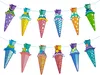 Oblique Unique Zuckertüten Girlande Hänge Deko für Produktbild-Vorschau 1