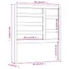 vidaXL Bett-Kopfteil Schwarz 96x4x104 cm Massivholz Kiefer Produktbild-Vorschau 7