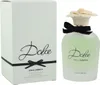 Dolce Floral Drops Flakon in satiniertem Grün mit Blütendeckel neben pastellgrüner Verpackung mit schwarzer Schleifengrafik. Produktbild-Vorschau