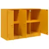 vidaXL Credenza giallo senape 99x39x73 cm acciaio Anteprima dell’immagine prodotto 7